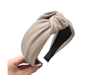 Fascia per capelli in ecopelle con nodi, da donna, annodata, larga fascia per capelli, fascia per capelli, fascia per capelli, fascia per capelli per donne e ragazze, da indossare tutti i giorni,