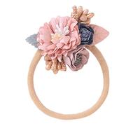 Fascia per capelli in gomma di nylon senza cuciture per bambini Combinazione di perline per bambini Super elastici carini ragazze