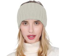 Fascia per capelli in maglia - Fascia per scalda orecchie da donna | Comode fasce invernali da donna | Fasci per capelli calda in maglia spessa per lo sci quando fa freddo | Cappello in lana a coda d