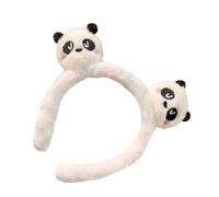 Fascia per capelli in peluche a forma di panda per lavare il viso e acconciare, accessorio per capelli a tema animale,