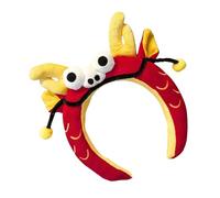 Fascia per capelli in peluche a tema festival Dio della ricchezza/testa di drago per lavaggio viso Hiarhoop per vari eventi a tema età e vacanze accessorio per capelli in peluche