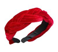 Fascia per capelli in peluche intrecciata, fascia elastica per capelli alla moda, stile vintage, accessorio per capelli