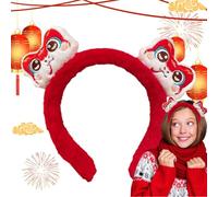 Fascia per capelli in peluche serpente, fascia per capelli in peluche serpente rosso, Squisiti copricapi di peluche del Festival di Primavera, Simpatici copricapi di peluche per il festival di