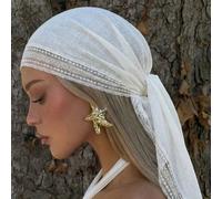 Fascia per capelli in pizzo sottile e rete da donna, foulard triangolare elegante e alla moda, fascia decorativa multifunzionale, di alta qualità per uso quotidiano, feste, vacanze, spiaggia, regalo p