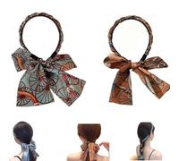 Fascia per capelli in raso, stile retrò, nodo incrociato in raso, fascia antiscivolo, da donna, alla moda, regolabile, aggiunge un temperamento squisito ed elegante