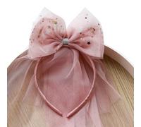 Fascia per capelli in rete con fiocco dolce e fiabe, comoda da indossare per bambini per compleanni ed eventi fotografici