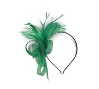 Fascia per capelli in rete per donna anni '20 tulle piumato cerchietto elegante abito da sera fascia accessorio per feste cosplay Hairhoop