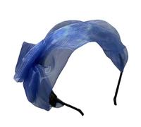 Fascia per capelli in rete per donne francesi in pizzo Bowknot Hairhoop elegante abito da sera fascia accessori per feste in rete