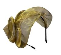 Fascia per capelli in rete per donne francesi in pizzo Bowknot Hairhoop elegante abito da sera fascia accessori per feste in rete