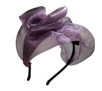 Fascia per capelli in rete per donne francesi in pizzo Bowknot Hairhoop elegante abito da sera fascia accessori per feste in rete