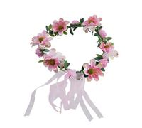 Fascia per capelli in seta con fiori, stile bohémien, per matrimonio, sposa, damigella d'onore, ballo, corona, regolabile, comoda vestibilità, per festival all'aperto, feste, eventi in spiaggia