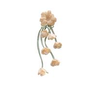 Fascia per capelli in tulle con frangia floreale per coda di cavallo, trecce, nappe floreali