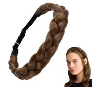 Fascia per Capelli Intrecciata, Cerchietto a Treccia per Capelli Donna, Treccia Ciocca di Capelli, Elegante Stile Retrò per Festival della Birra, Matrimoni, Feste, Viaggi