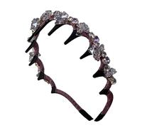 Fascia per capelli intrecciata, vintage, con perle artificiali, alla moda, antiscivolo, per donne, estate, uso quotidiano, palestra, viaggi, casa, feste, musica, festival, appuntamenti