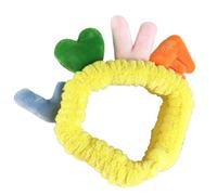 Fascia per capelli invernale da donna, con scritta in tessuto 3D, in peluche, per trucchi