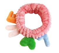 Fascia per capelli invernale da donna, con scritta in tessuto 3D, in peluche, per trucchi