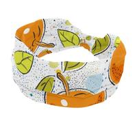 Fascia per capelli larga e morbida, arancione, da donna, antiscivolo, per yoga, fitness, viaggi, palestra, accessori per capelli