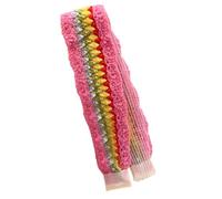 Fascia per capelli lavorata a maglia con chiusura magica morbida elastica per donne e uomini accessorio alla moda retrò opzione di colore multipla cravatta per capelli alla moda multifunzionale