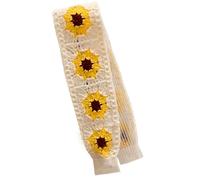 Fascia per capelli lavorata a maglia con chiusura magica morbida elastica per donne e uomini accessorio alla moda retrò opzione di colore multipla cravatta per capelli alla moda multifunzionale