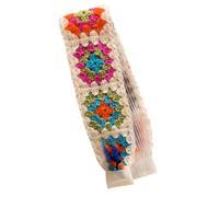 Fascia per capelli lavorata a maglia con chiusura magica morbida elastica per donne e uomini accessorio alla moda retrò opzione di colore multipla cravatta per capelli alla moda multifunzionale