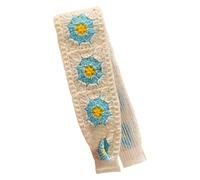 Fascia per capelli lavorata a maglia con chiusura magica morbida elastica per donne e uomini accessorio alla moda retrò opzione di colore multipla cravatta per capelli alla moda multifunzionale