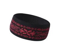 Fascia per capelli lavorata a maglia per le donne scalda le orecchie in maglia spessa per corsa invernale rossa 11 x 25 cm