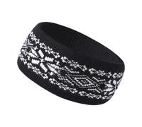 Fascia per capelli lavorata a maglia per le donne scalda le orecchie in maglia spessa per corsa invernale bianca 11 x 25 cm