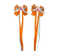 Fascia per capelli mandarino fatta a mano fiore lungo fiocco splendido fermaglio per capelli accessori per la cameriera