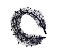 Fascia per capelli mistica per matrimonio, con perle, velo, per cerimonie, elegante fascia per capelli