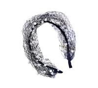 Fascia per capelli mistica per matrimonio, con perle, velo, per cerimonie, elegante fascia per capelli