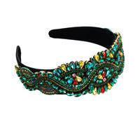 Fascia per capelli, moda donna Fascia for capelli a vento Fascia for capelli alla moda, esagerata, con pietre preziose, super flash, di lusso, resistente, piena di diamanti, accessori for capelli vint