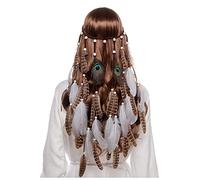 Fascia Per Capelli Moda for donna Accessori for capelli Peacock Piuma Turbante Le signore Regola Hairband Fascia Per Capelli Donna(72-A)