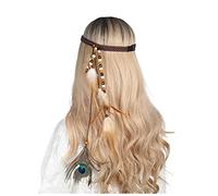Fascia Per Capelli Moda for donna Accessori for capelli Peacock Piuma Turbante Le signore Regola Hairband Fascia Per Capelli Donna(CB0341-G)