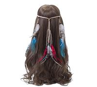 Fascia Per Capelli Moda for donna Accessori for capelli Peacock Piuma Turbante Le signore Regola Hairband Fascia Per Capelli Donna(LV4449-B)