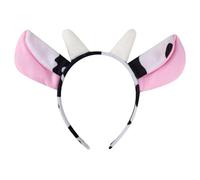 Fascia per capelli moderna con orecchie di mucca e corno accessori per capelli in tessuto confortevole ornamento per bambini adolescenti e ventilatore elastico fascia per capelli