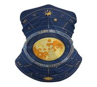 Fascia per Capelli Moon Phase Sun Zodiac Mystic Astrology Unisex Scaldacollo Traspirante Cerchietto per Capelli per Yoga Estivo 26X30cm