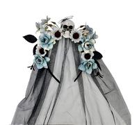 Fascia per capelli multiuso per costume da strega con velo lungo, accessorio per lo styling dei capelli, per feste di Halloween, servizi fotografici, riunioni di famiglia, festival, fascia per capelli