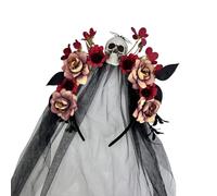 Fascia per capelli multiuso per costume da strega con velo lungo, accessorio per lo styling dei capelli, per feste di Halloween, servizi fotografici, riunioni di famiglia, festival, fascia per capelli