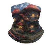 Fascia per Capelli Mushrooms And Flowers Elegante Ghetta da Collo Elastico Sciarpa al Collo per Outdoor Adulto 26X30cm