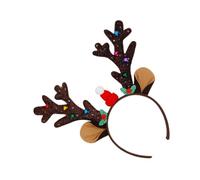Fascia Per Capelli Natalizia - Fascia Per Capelli Con Corna Di Renna Natalizia 26x26,5x2,5 Cm - Pupazzo Di Neve - Accessorio Per Feste Festive | Per Matrimoni, Viaggi, Campeggio, Picnic, Cortile, Cena