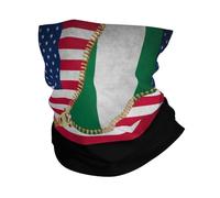 Fascia per Capelli Nigerian Nigeria Flag Zipper America Flag Headwrap Traspirante Scaldacollo per Yoga, Escursionismo, Ciclismo