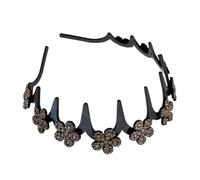Fascia Per Capelli Ondulata Per Donne,Fascia Donna con Strass | Accessorio Capelli Antiscivolo Per Fermare Ciocche Ribelli Adulti Ragazze Doccia Palestra Lavaggio Viso