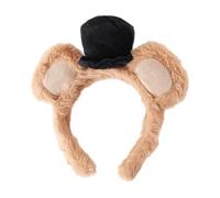 Fascia per Capelli Orso | Cerchietti per trucco viso marrone - Cerchietti Morbidi con Orecchie da Orso in Peluche,per Halloween Carnevale Feste Spettacolo Costumi Travestimenti Uso Quotidiano