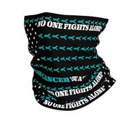 Fascia per Capelli Ovarian Cancer Awareness No One Fights Alone Elegante Sciarpa A Mezza Faccia Versatili Ghetta per Donna Yoga Adulto