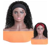 Fascia Per Capelli Parrucche di fascia for capelli con botti brasiliani ricci capelli umani hedaband parrucca color naturale parrucca capelli parrucca capelli umani con frangia Fascia Per Capelli Donn