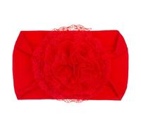 Fascia per capelli per bambine con ciondolo a forma di fiore, fascia morbida e traspirante, ornamenti elastici per capelli per neonati servizi fotografici copricapo turbante elastico