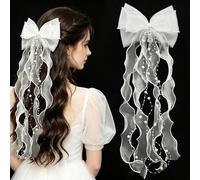Fascia per capelli per comunione, velo da sposa, velo da sposa, con fiori, per la prima comunione, per matrimonio