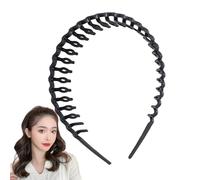 Fascia per capelli per denti - Cerchietto ondulato con denti a pettine, clip sottili antiscivolo, da viaggio per donne e ragazze