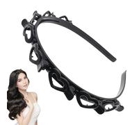 Fascia per capelli | per donne e ragazze | pettine per capelli ondulati | fascia nera con denti di squalo | fasce rigide per donne, uomini e ragazze