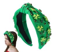 Fascia per capelli per festa di San Patrizio, con strass irlandesi, accessorio per capelli scintillante, accessorio per capelli per feste, fascia da indossare per donne, ragazze, uso quotidiano